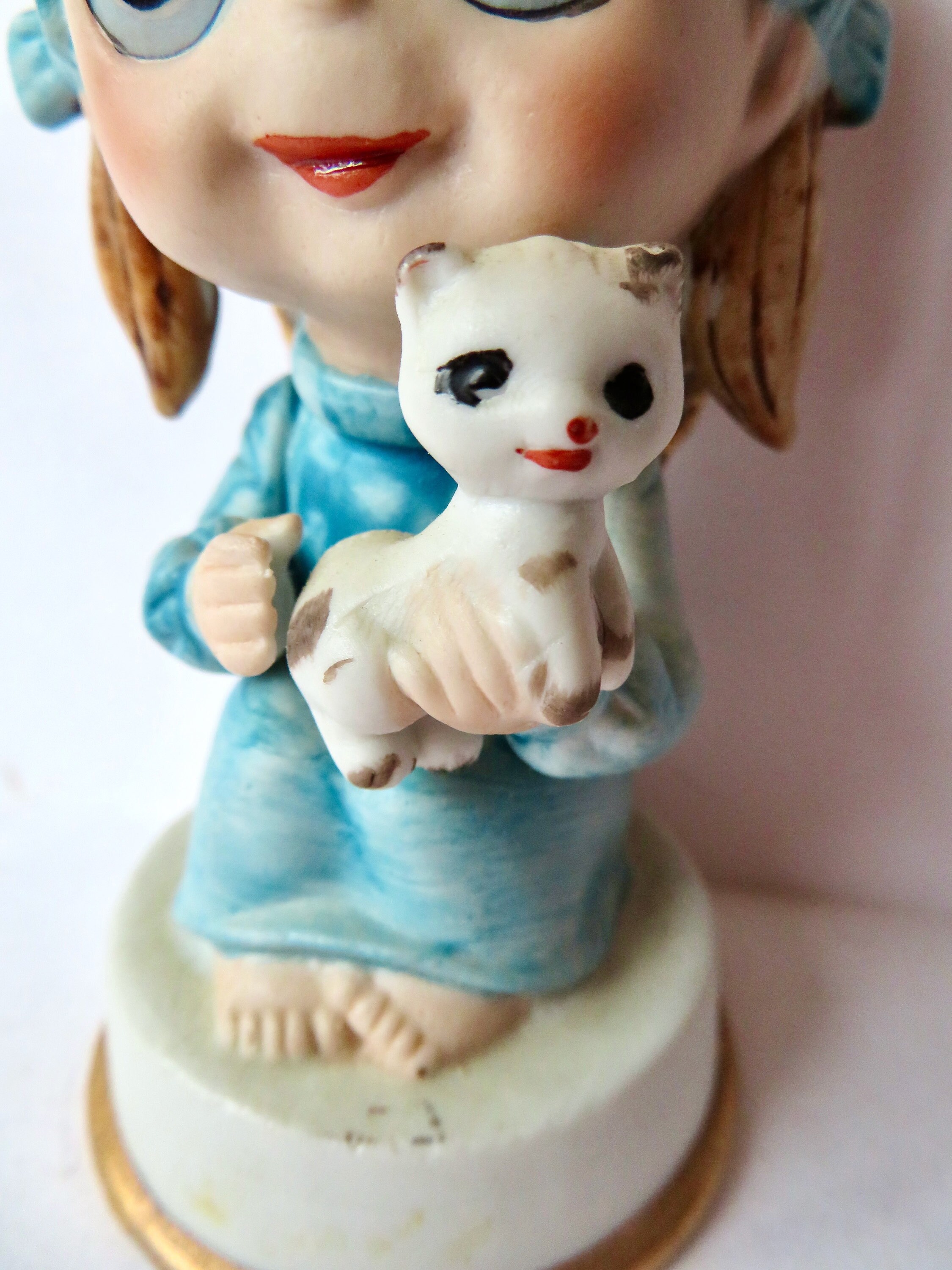 Big Vintage Cat 陶器 eye ビンテージ シャム猫 Eye ねこ Figurine