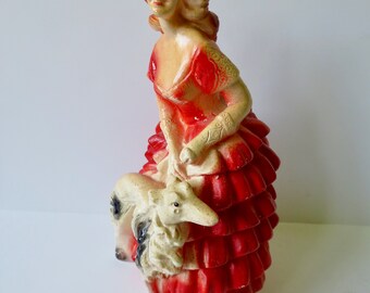 Vintage 30s 40s Chalk Ware Chalkware Glamour Girl Woman in