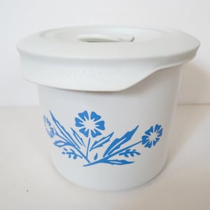 CorningWare Blue Cornflower Ceramic 20 oz Meal Mug with Vented Lid - 60th Anniversary