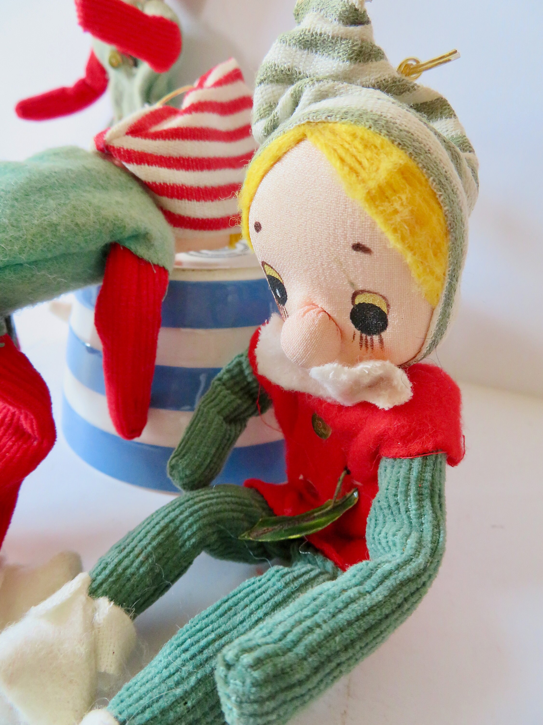 Vintage 50s 1950s Set of 3 Made in Japan Christmas Pixie