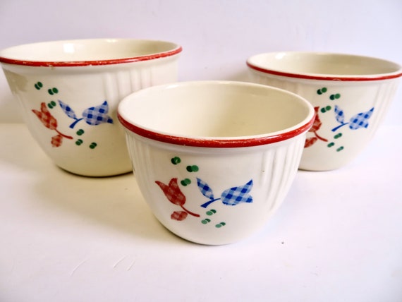 Ceramic Nesting Baking Set Three White Baking Pans 1980s Oven to