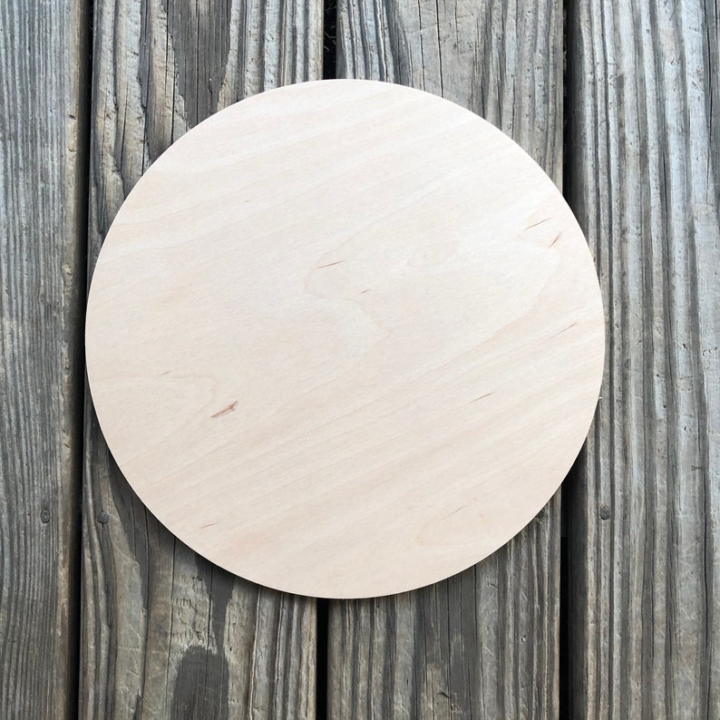 Blank Wood Circle Wood Blanks Craft Supplies Door Hangers Etsy