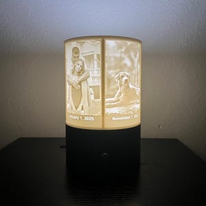 Lampe à mémoire de forme personnalisée - Lampe en lithographie personnalisée