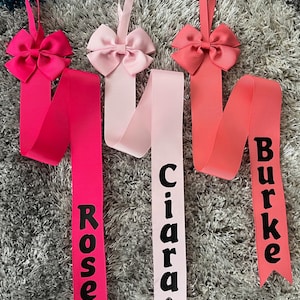 Personalised Cheer / Dance / Ballet Girls Hair Bow / Hair Clip Holder - Vibrant Colours - 1pc