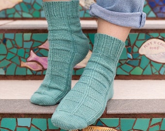 Knitting Pattern Navigate Socks heybrownberry designs Toe Up Unisex