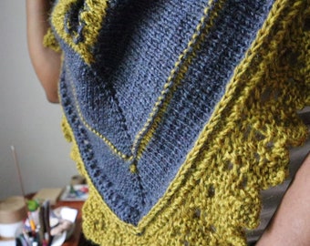 Knitting Shawl Pattern - Ritual Shawl | heybrownberry designs Top Down Beginner Shawl Pattern