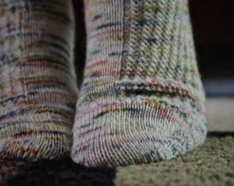 Knitting Pattern Before & After Socks by heybrownberry designs Toe Up Textured Socks
