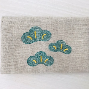 Pochette pour cartes Bonsaï lin
