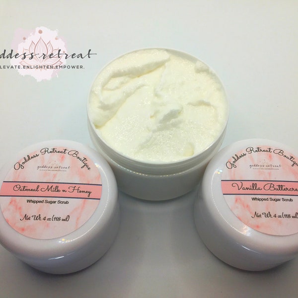 Whipped Sugar Scrub ~ Body Polish ~ Foaming Sugar Scrub~ Valentine's Gift~ Exfoliating Scrub ~ Gift for Her