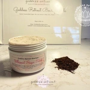 Exfoliating French Vanilla Coffee Whipped Sugar Scrub ~ Coffee Body Polish ~ Foaming Coffee Sugar Scrub ~ Coffee Whipped Sugar Scrub