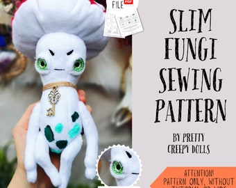 PDF Slim Fungi Sprite Sewing Pattern - Mushroom