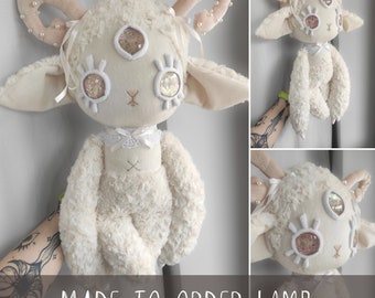 Made to order Mystical Lamb weighted plush