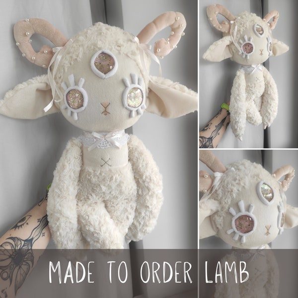 Made to order Mystical Lamb weighted plush