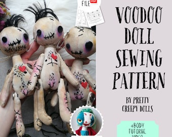 PDF Basic Voodoo sewing pattern by Pretty Creepy Dolls