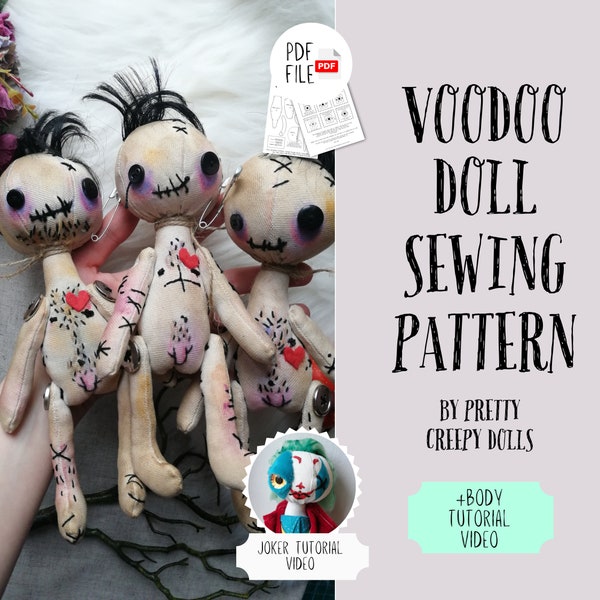 Patron de couture PDF Basic Voodoo par Pretty Creepy Dolls