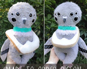 Pigeon weighted plushie