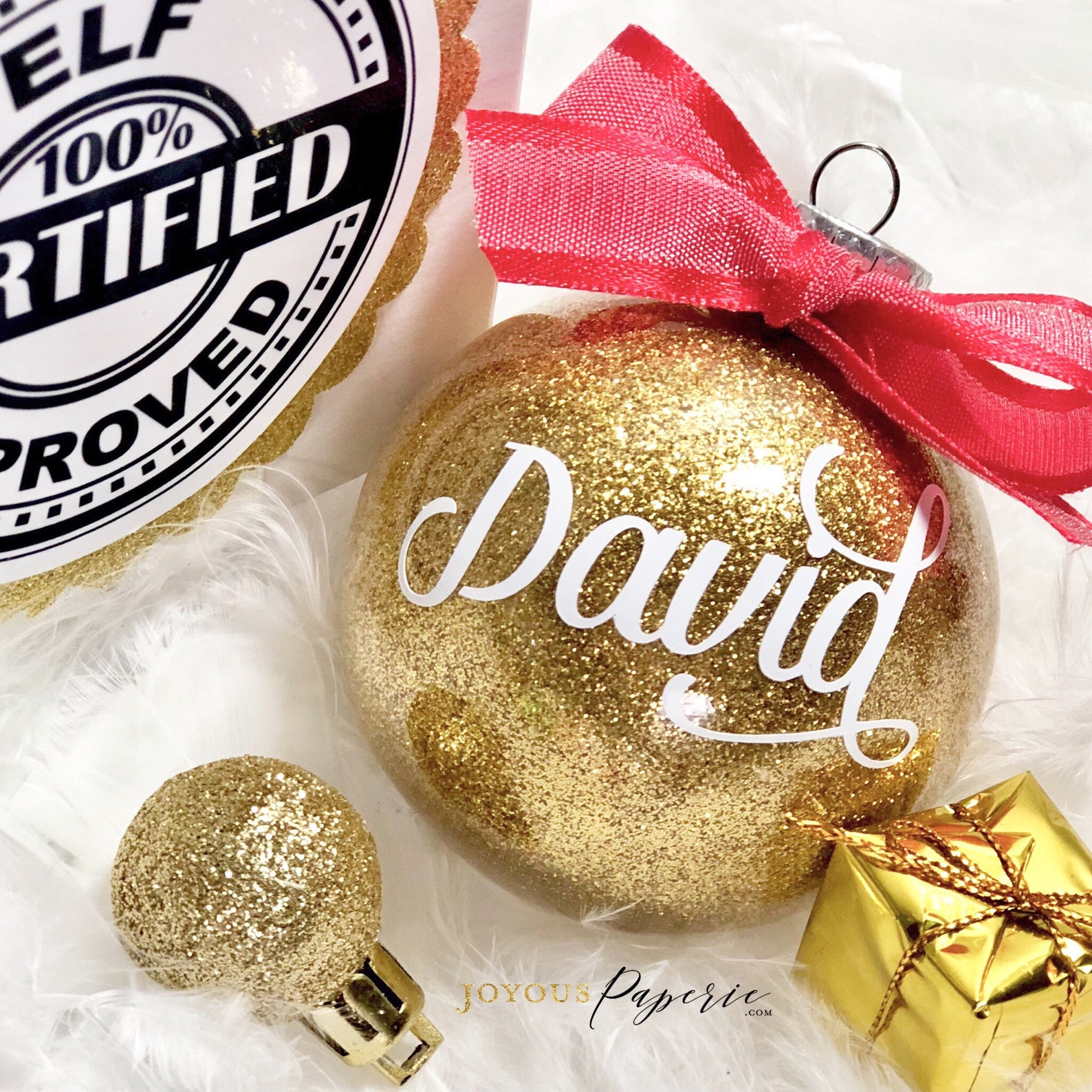 Personalized Ornament Gold Ornament Name Ornament Etsy