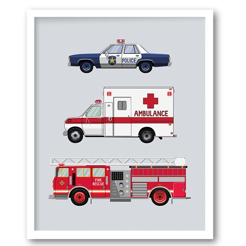 Fire Truck Printable Boys Room Decor Kids Chart Print - Etsy