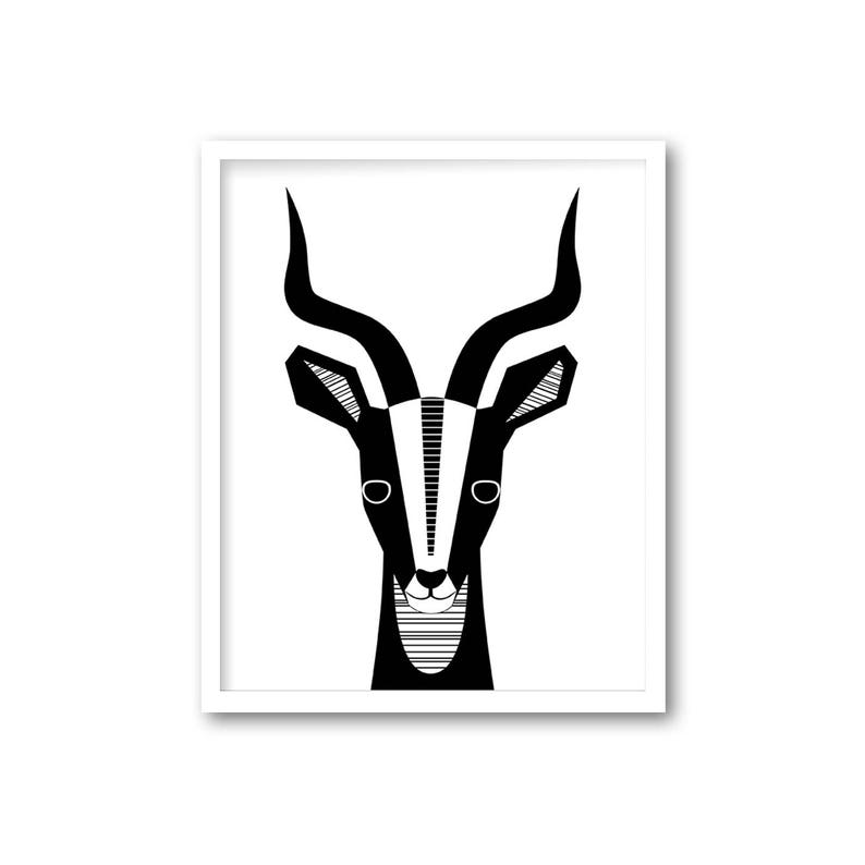 Kids Decor Print Set of 9 Printable Black and White Set Etsy