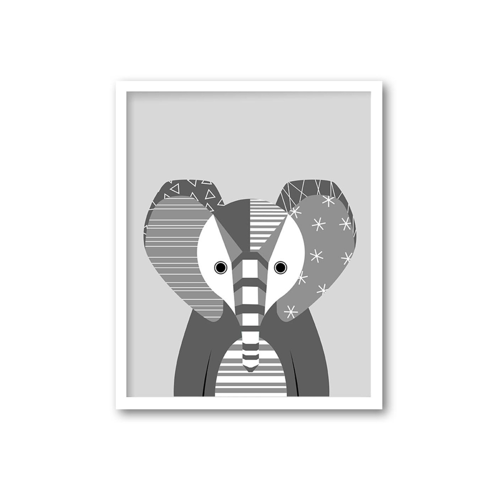 Gray Nursery Wall Art Set of 6 INSTANT DOWNLOAD Safari Etsy