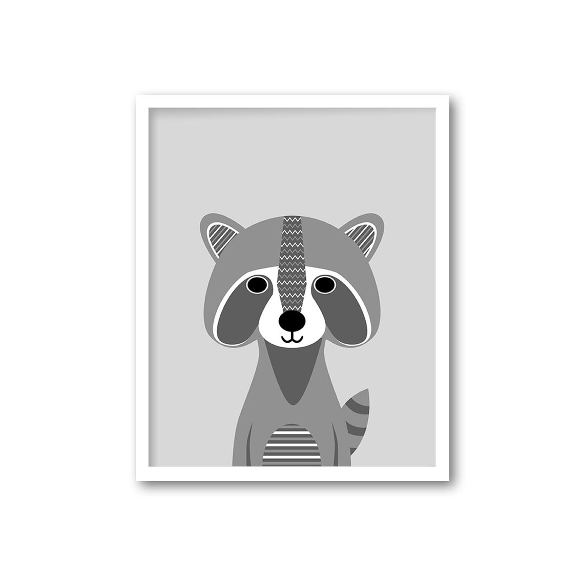Gray Raccoon Printable Woodland Nursery Wall Art INSTANT Etsy