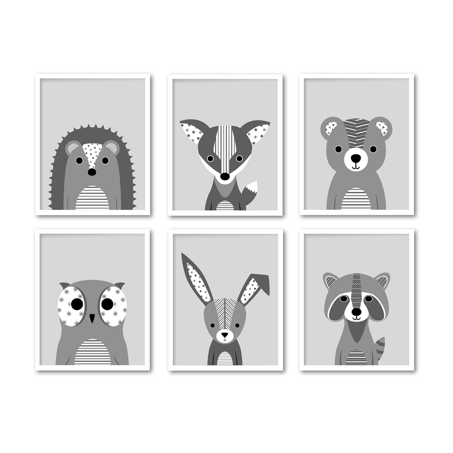 Gray Puppy Wall Art Monochrome Nursery Printable Toddler Etsy