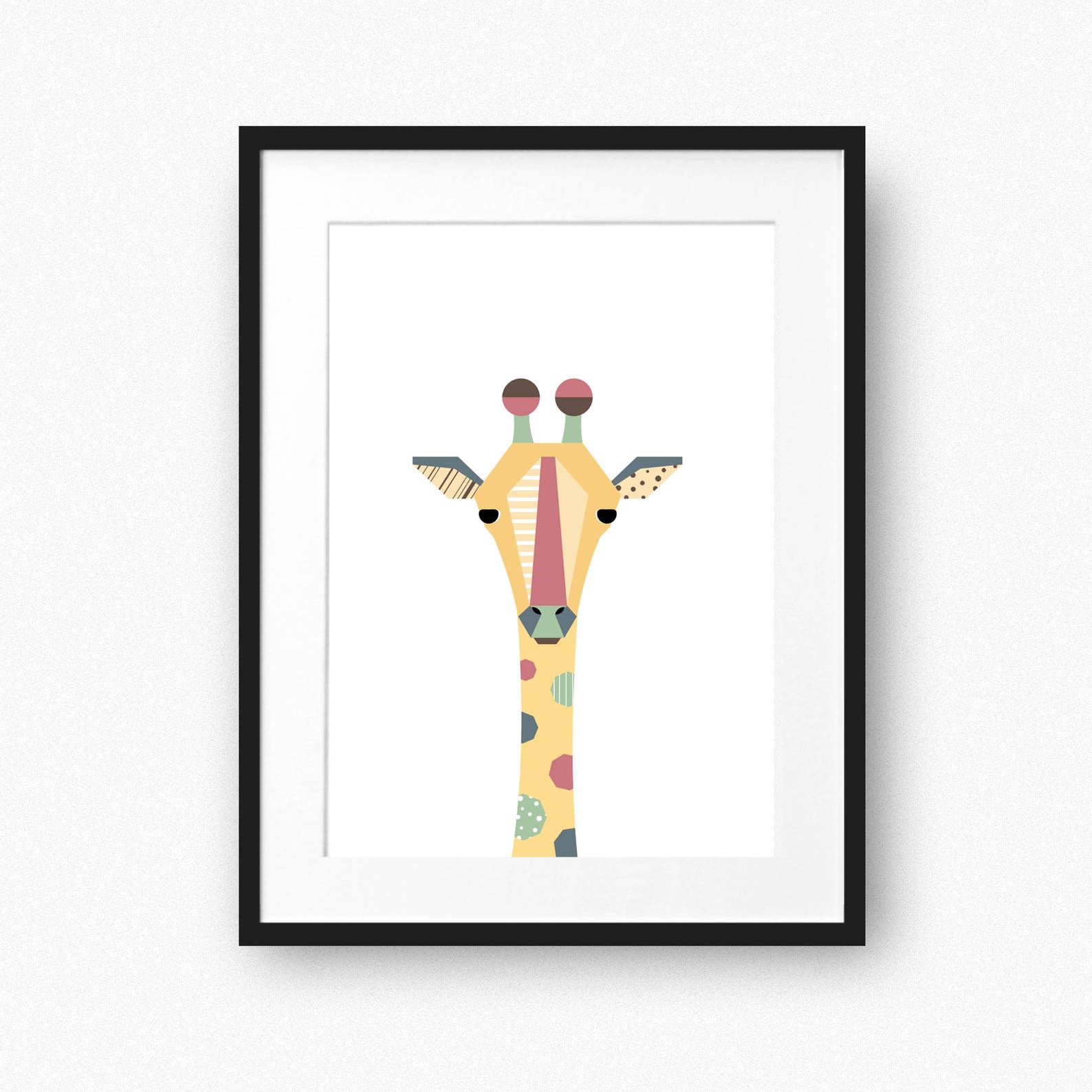 Giraffe Printable Art Giraffe Wall Art for Kids Giraffe - Etsy
