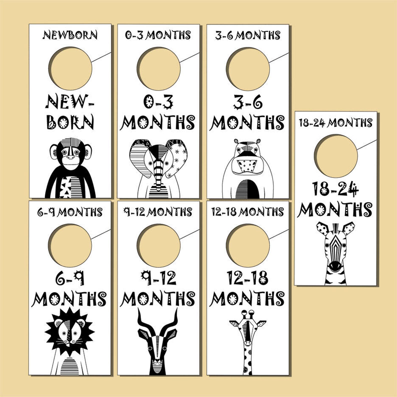 Printable Baby Closet Divider Boys Girls Nursery Closet Etsy