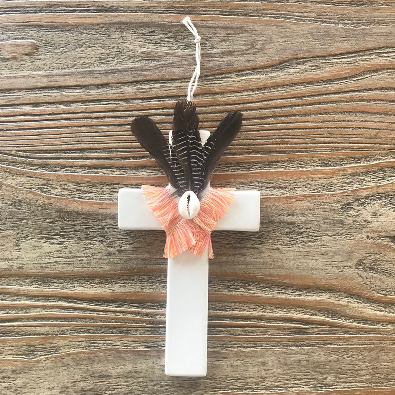 Ceramic cross wall hanging Etsy