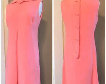1960s Vintage JANE ANDRE Pink Dress - Size 6