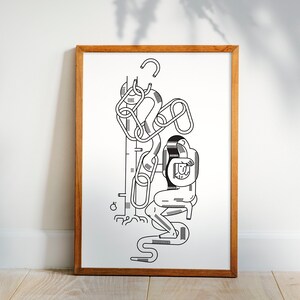 Temptation of Eve part II. Snake and Woman. Original print by Beata Rojek image 3
