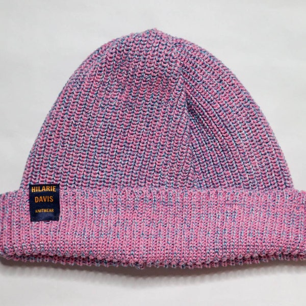 Pink and Blue Slouchie Hat