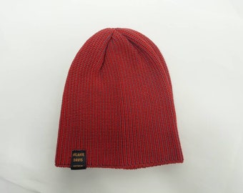 Kids Slouchy Beanie Hat - RED