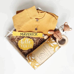 Coffret cadeau bébé, Coffret cadeau bébé, Cadeau Baby Shower, neutre du genre, Panier cadeau nouveau bébé, Cadeau bébé unisexe, Cadeau bébé garçon, Cadeau bébé fille, Boho