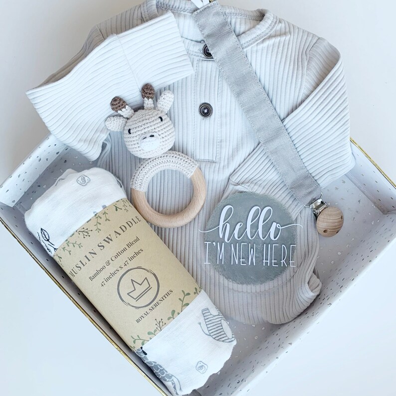 Gender Neutral Baby Gift Box Set Baby Shower Gift Basket - Etsy