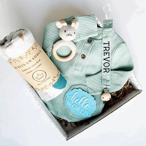 Coffret bébé, coffret cadeau bébé, cadeau baby shower, neutre en matière de genre, nouveau panier cadeau bébé, cadeau bébé unisexe, cadeau bébé garçon, cadeau bébé fille