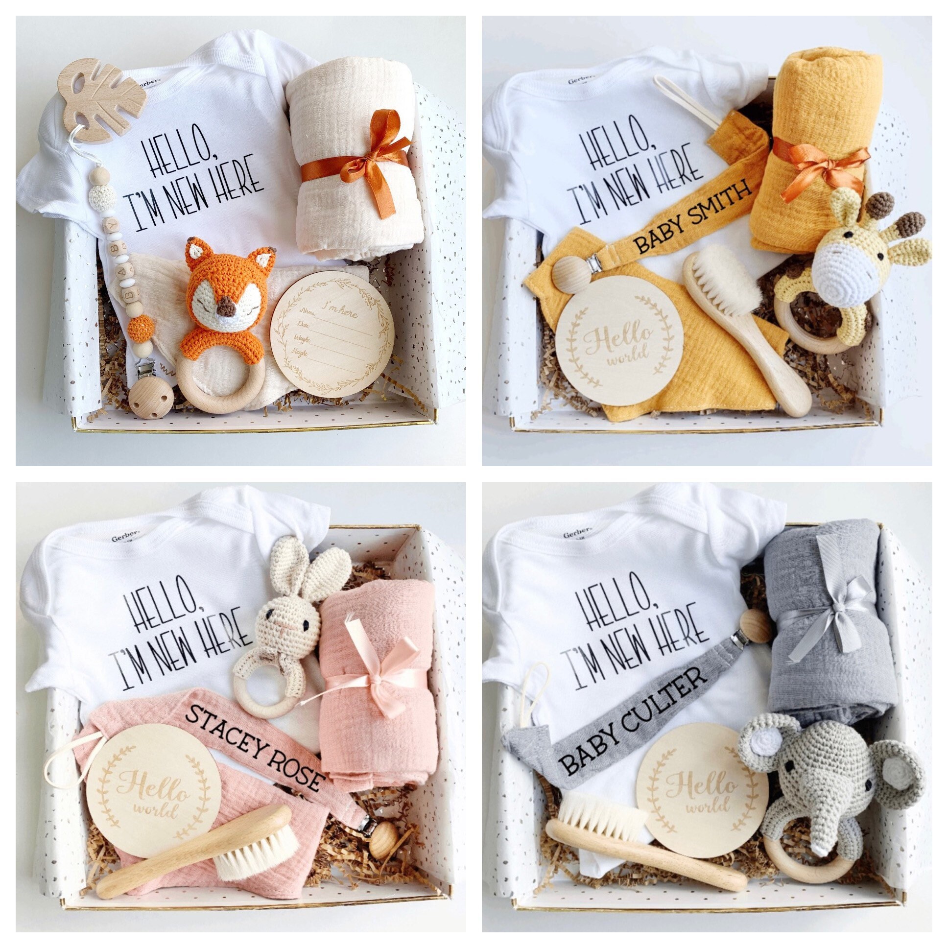 Newborn Baby Shower Gift Set Baby Gift Box Baby Boy Etsy Canada