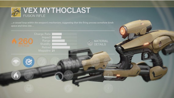 vex mythoclast exotic fusion