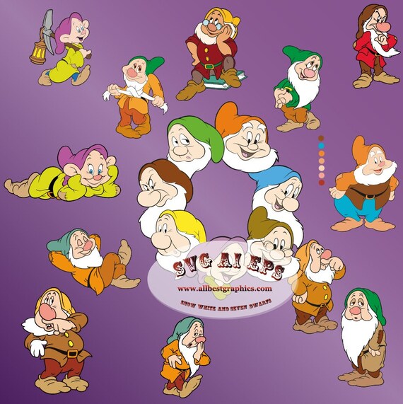 Download Bundle 25 Svg Seven Dwarfs Hats Snow White Seven Dwarfs Etsy