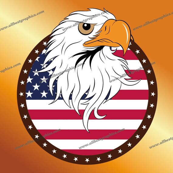 Download Usa Bald Eagle Ai Eps Svg Eagle Head Svg 4th July Svg Etsy