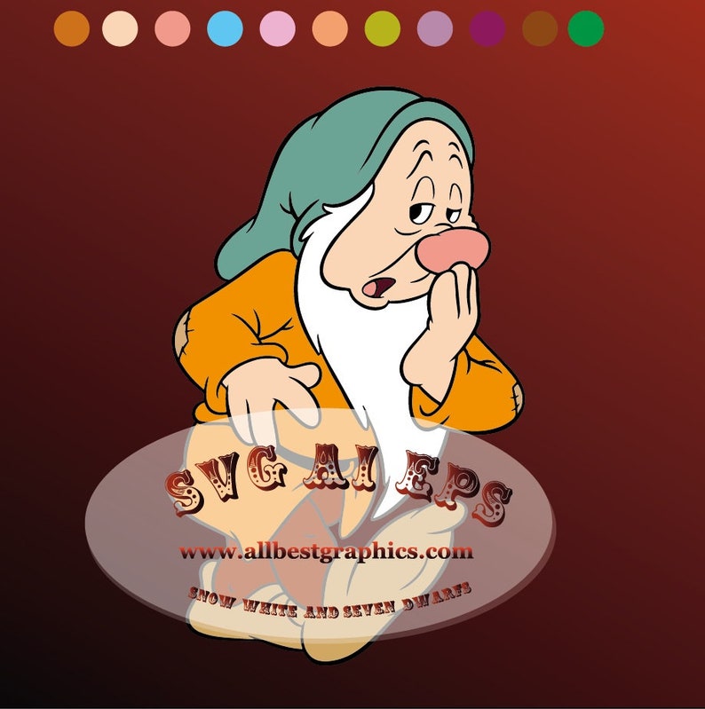 Bundle 25 SVG Seven Dwarfs Hats Snow White Seven Dwarfs Etsy