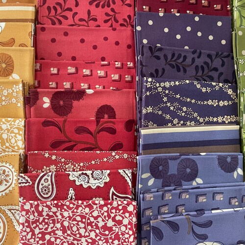 ZA shops ZA by Erin Michael for Moda Fabrics 37 Piece Fat Quarter Bundle 15840AB Vintage Rare