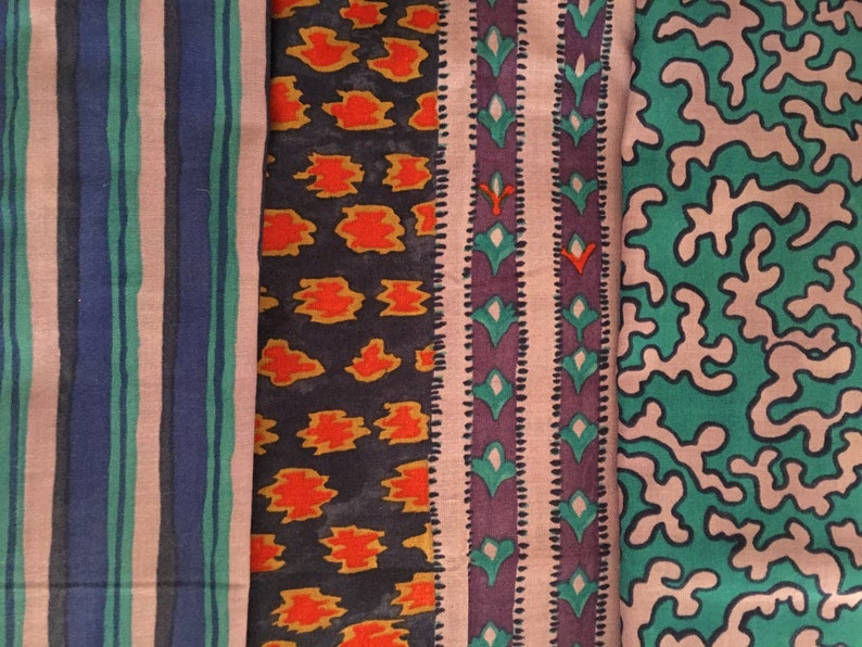 2 x FQ/'s Kaffe Fassett Kimono Cobolt Turquoise Cotton Quilting Fabrics 1//2 Yard