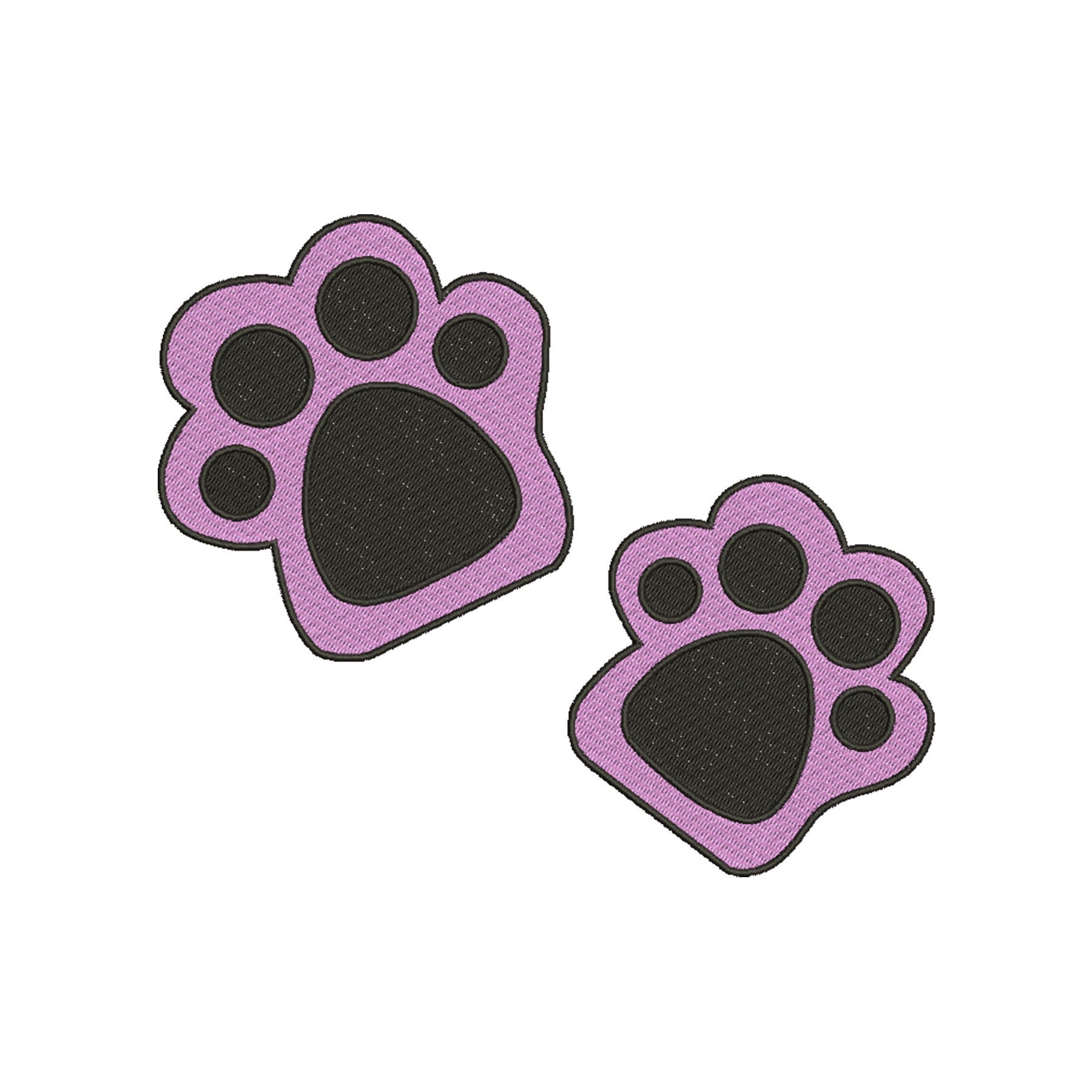 Cat paw embroidery design 4 size instant download 8 formats  etsy uk