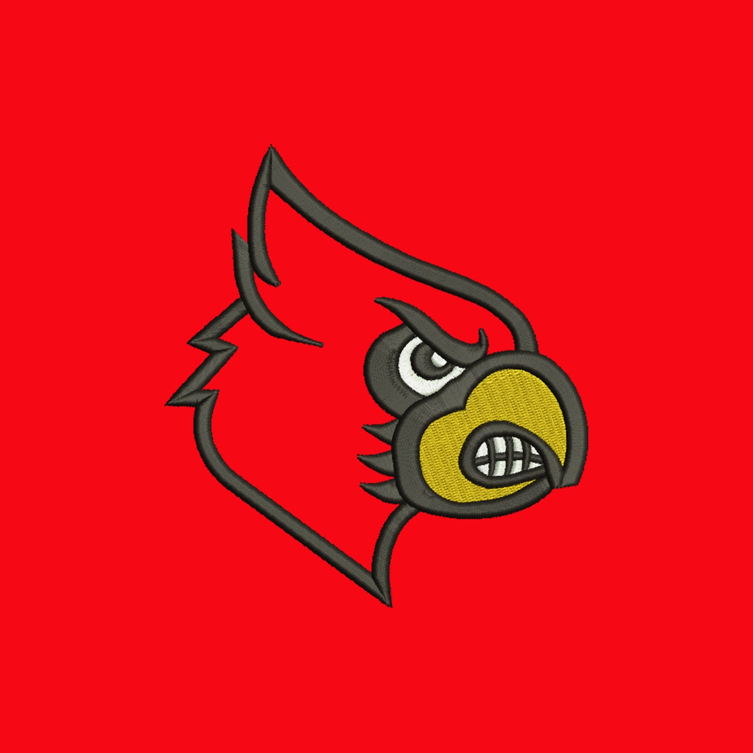 Applique louisville cardinals Embroidery design 5 Size INSTANT Etsy