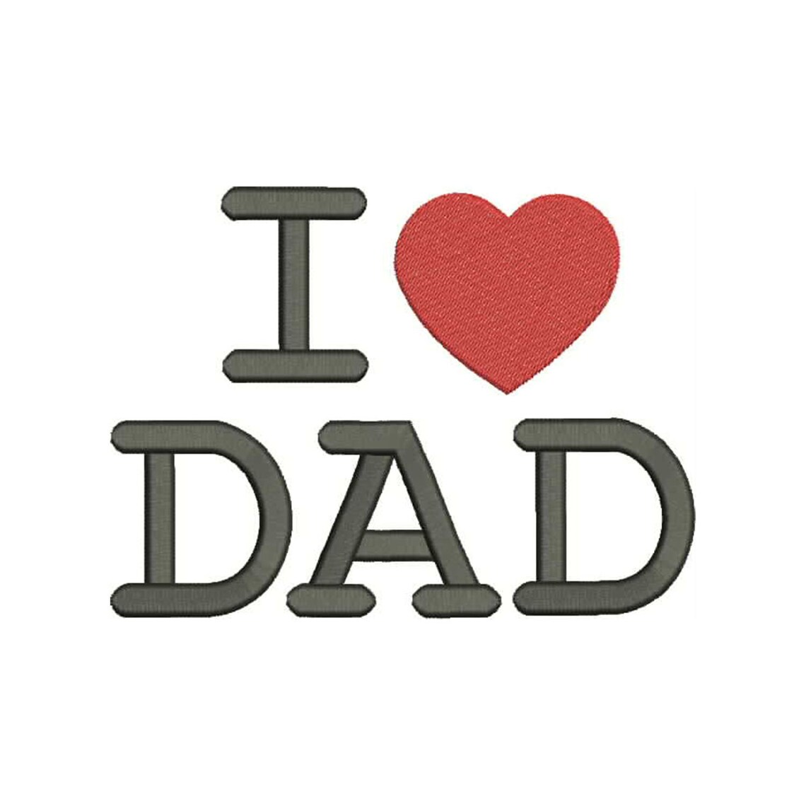 Ich liebe Papa Stickdatei 5 Größen SOFORT Download 8 Formate Etsy