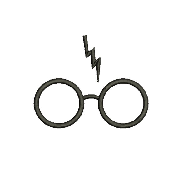 Glasses Harry Potter Embroidery design 4 Size INSTANT download | Etsy