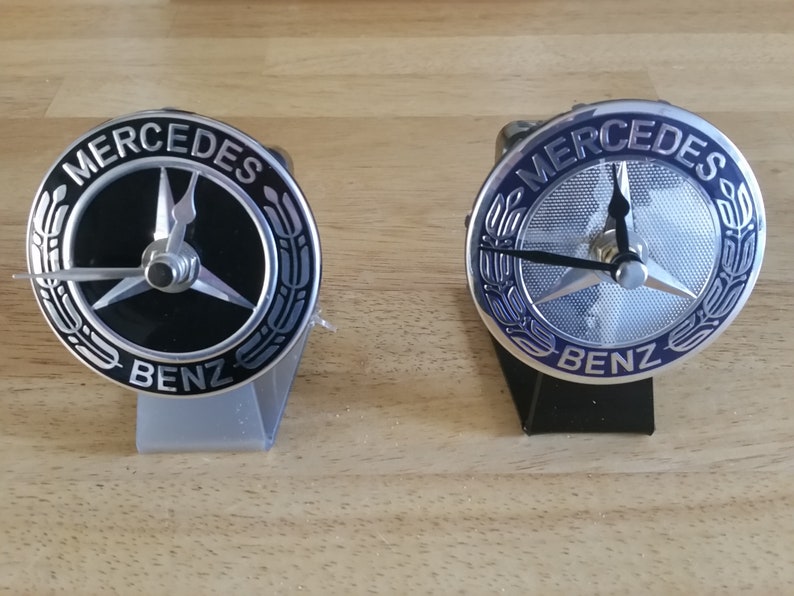 Mercedes Benz Quartz Table Desk Clock car Wheel Badge 72mm Etsy