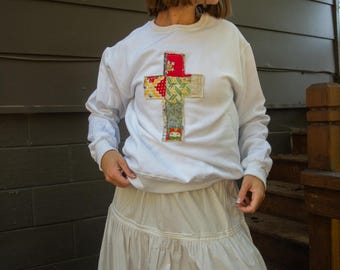 Quilt Cross Crewnecks