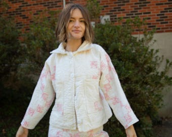 Pink Petal Quilt Coat